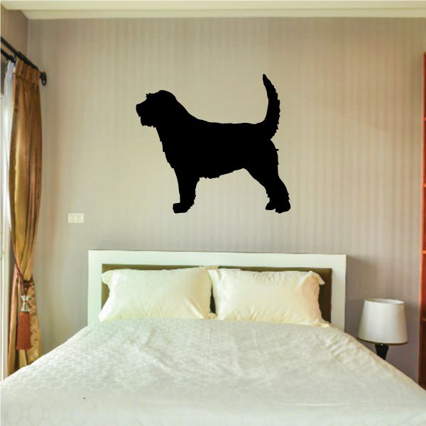 Otterhound dog silhouette decal, black