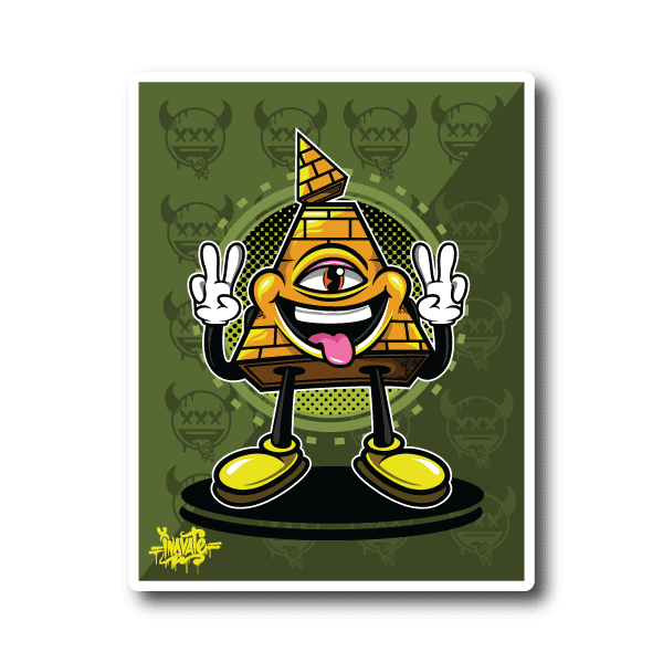 Image of Happy Pyramid Vinyl Sticker