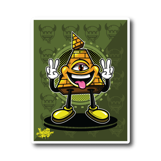 Image of Happy Pyramid Vinyl Sticker