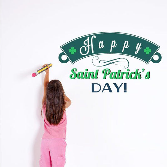 Image of Happy Saint Patrick's Day Decorative Printed Die Cut Decal