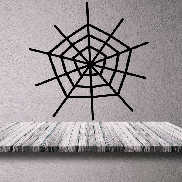 Image of Happy Spider Web Hanging Decal