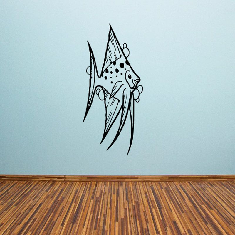 Image of Happy Spotted Angel Fish Decal