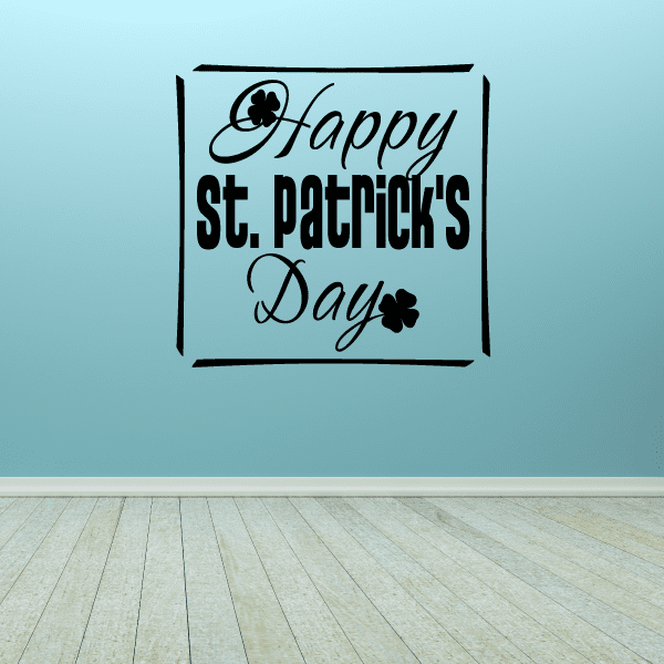 Image of Happy St Patricks Day Square Decal