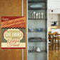 Thanksgiving typography sticker, red and cream text: Happy Thanksgiving day, Give Thanks, Grateful Heart