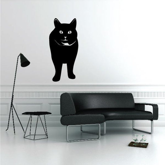 Image of Happy Tuxedo Cat Decal