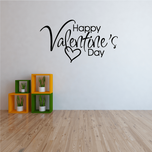 Image of Happy Valentine's Day Script Decal