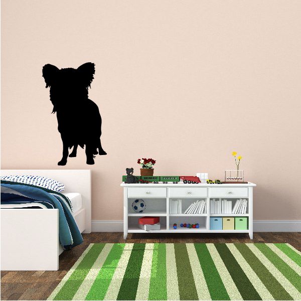 Black dog silhouette wall decal