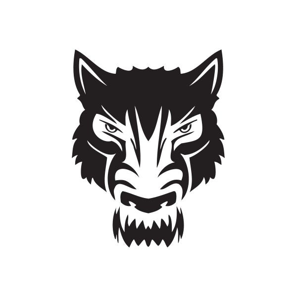 Image of Hateful Wolf Head Staring Decal