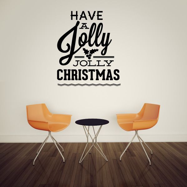 Image of Have a Jolly Christmas Quote Decal