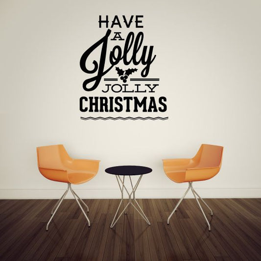 Image of Have a Jolly Christmas Quote Decal