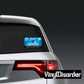 Hawaii zombie hunting permit sticker with blue graphic and text on a car window