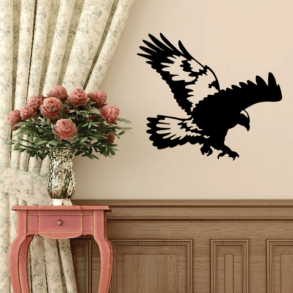 Image of Hawk Stretching Wings Decal