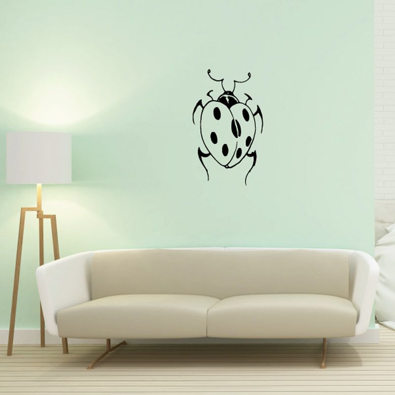 Image of Heart Back Ladybug Decal