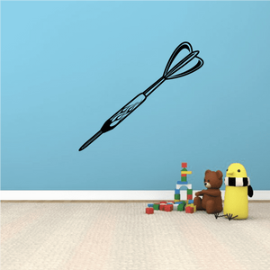 Heart dart decal, black dart graphic with heart motif