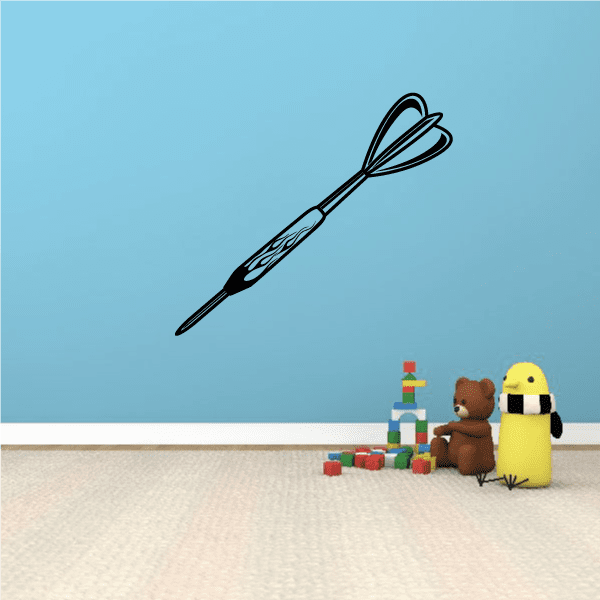 Heart dart decal, black dart graphic with heart motif