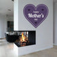 Purple dotted heart sticker with “happy Mother’s day” text and small heart icons