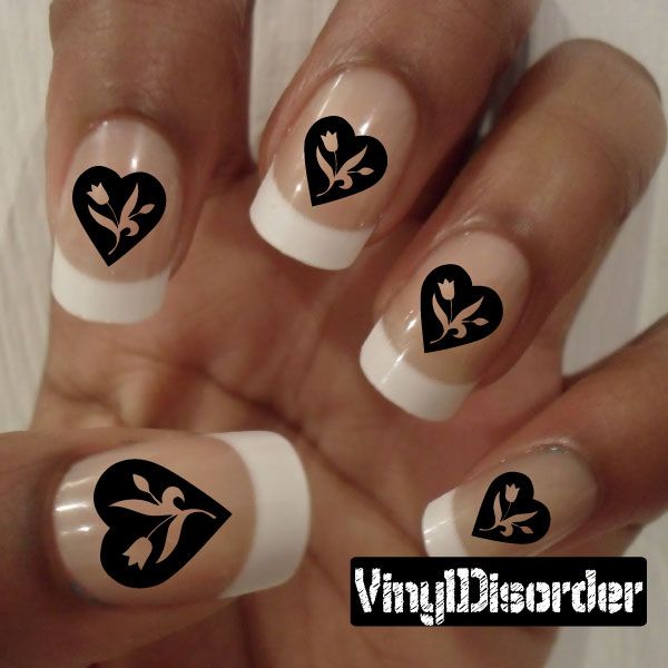 Image of Hearts MC005 Fingernail Art Sticker - Vinyl Finger Nail Decals