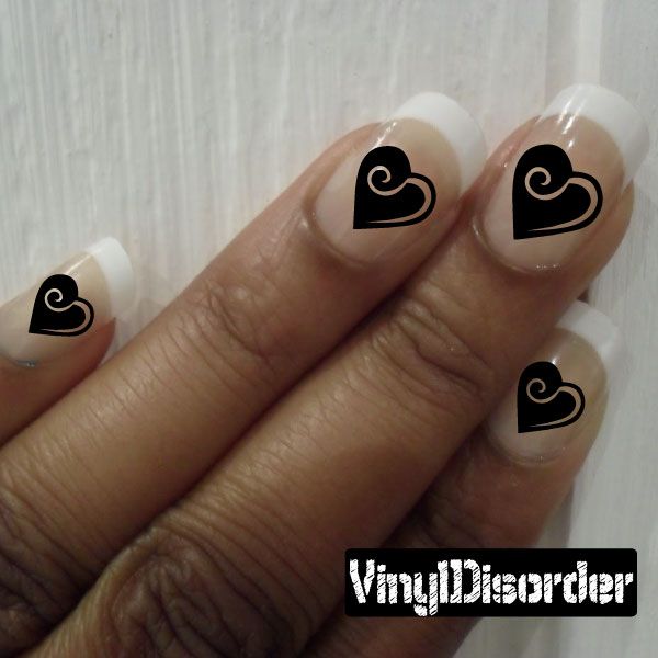 Image of Hearts MC006 Fingernail Art Sticker - Vinyl Finger Nail Decals