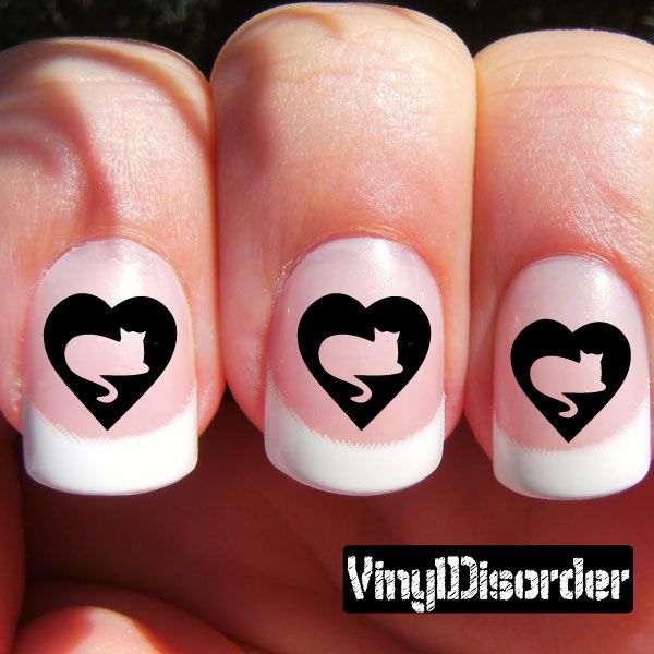 Image of Hearts MC011 Fingernail Art Sticker - Vinyl Finger Nail Decals