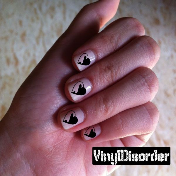 Image of Hearts MC024 Fingernail Art Sticker - Vinyl Finger Nail Decals