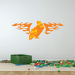 Heated eagle sticker with orange wings and yellow eagle graphic