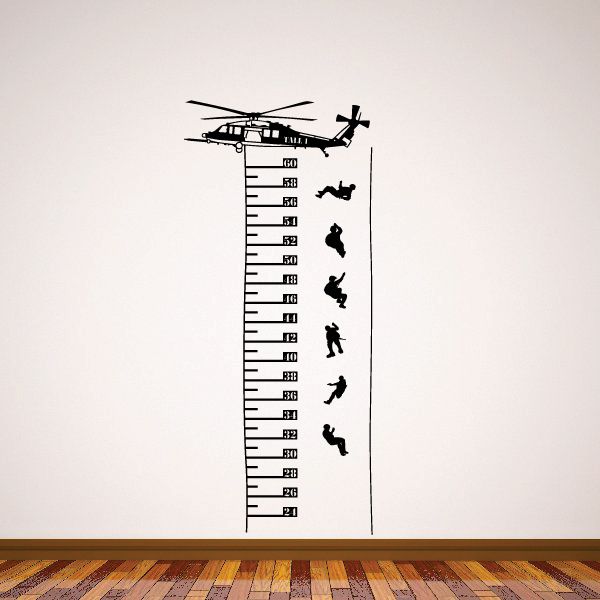 Image of Helicopter Growth Chart Wall Decal