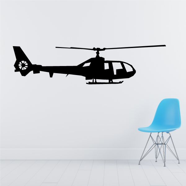 Image of Helicopter Wall Decal - Vinyl Decal - Car Decal - BA009