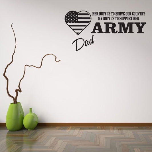 Image of Her Duty Army Dad Decal