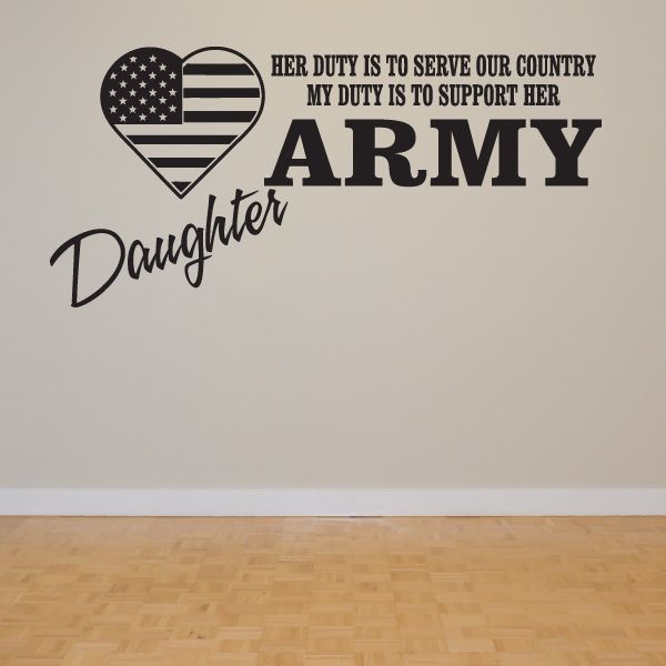 Image of Her Duty Army Daughter Decal