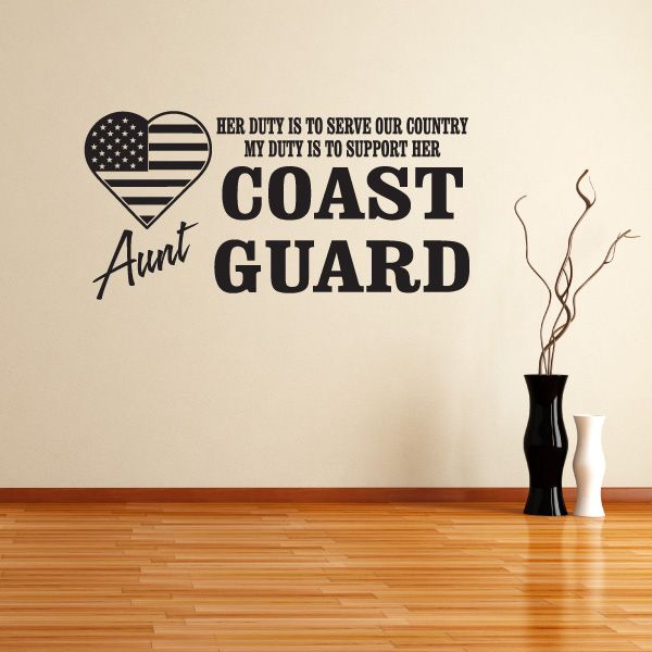 Image of Her Duty Aunt Coast Guard Decal