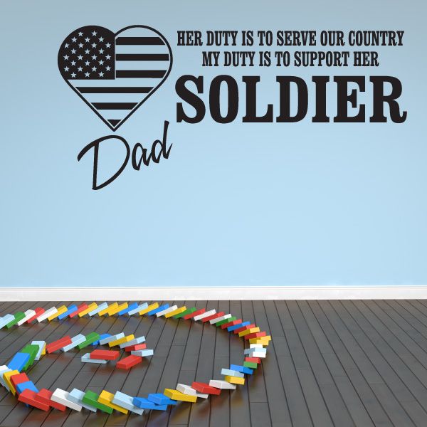 Image of Her Duty Dad Soldier Decal