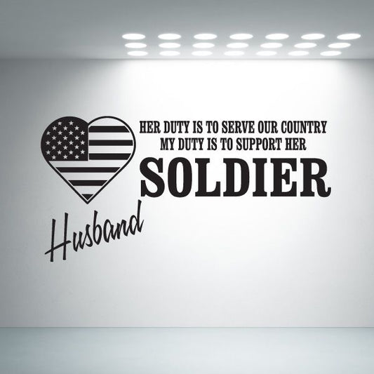 Image of Her Duty Husband Soldier Decal