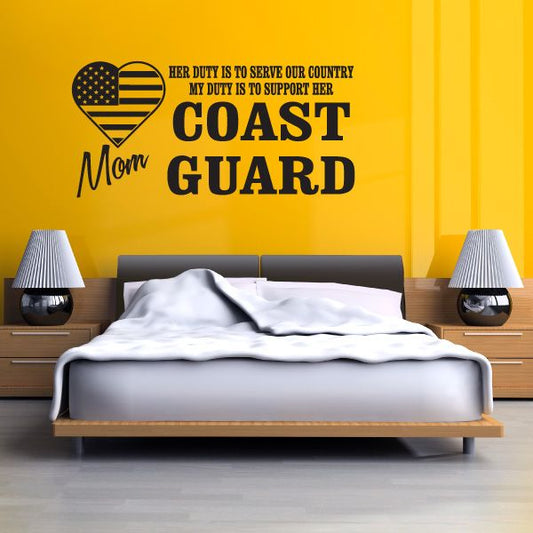 Image of Her Duty Mom Coast Guard Decal