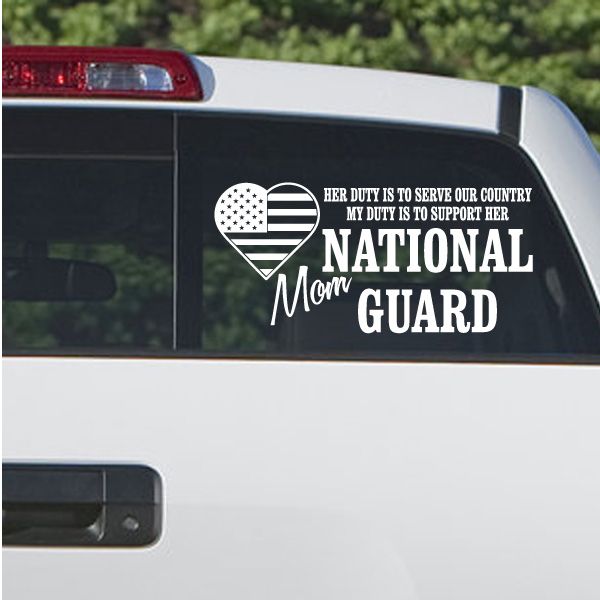 Image of Her Duty Mom National Guard Decal