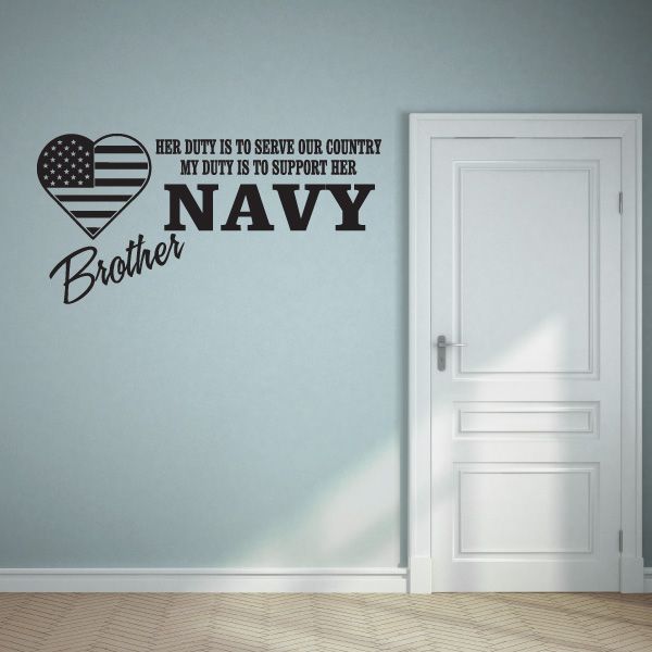 Image of Her Duty Navy Brother Decal