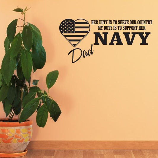 Image of Her Duty Navy Dad Decal