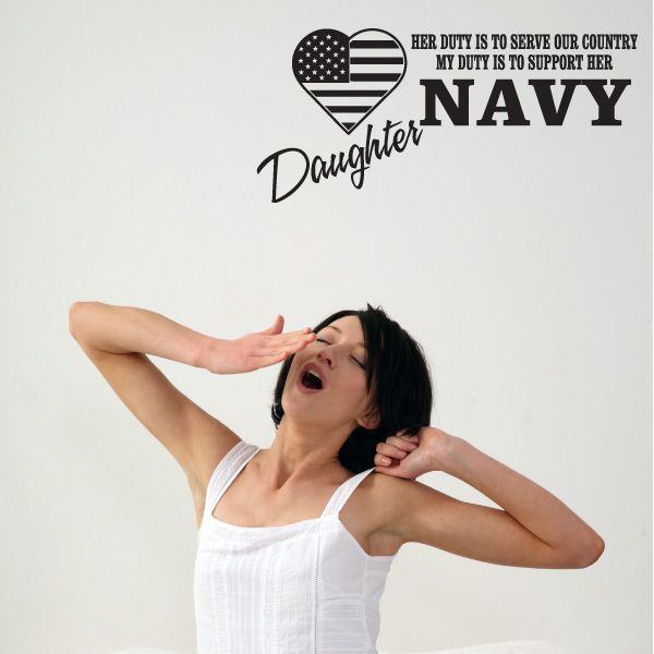 Image of Her Duty Navy Daughter Decal