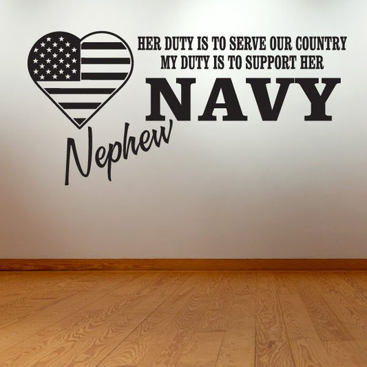 Image of Her Duty Navy Nephew Decal