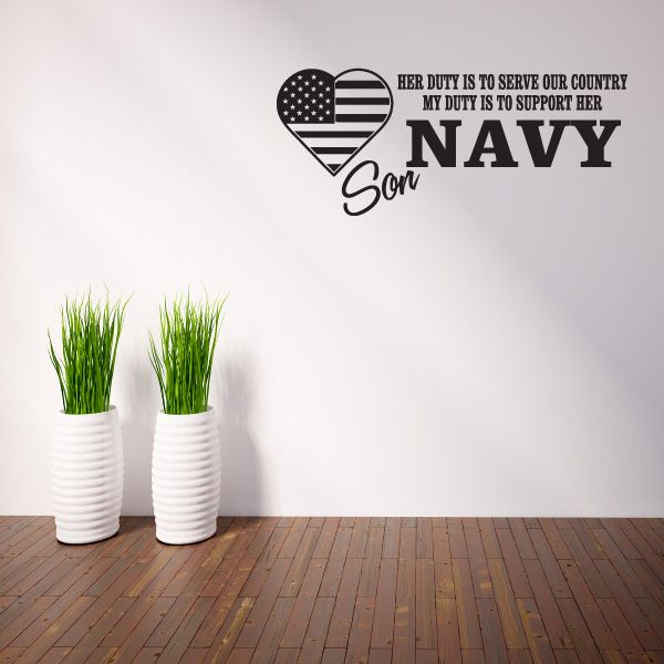 Image of Her Duty Navy Son Decal