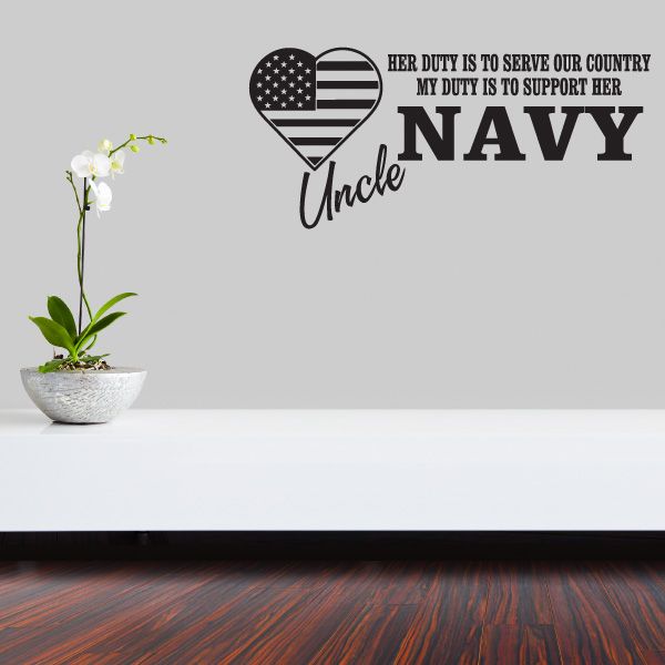 Image of Her Duty Navy Uncle Decal