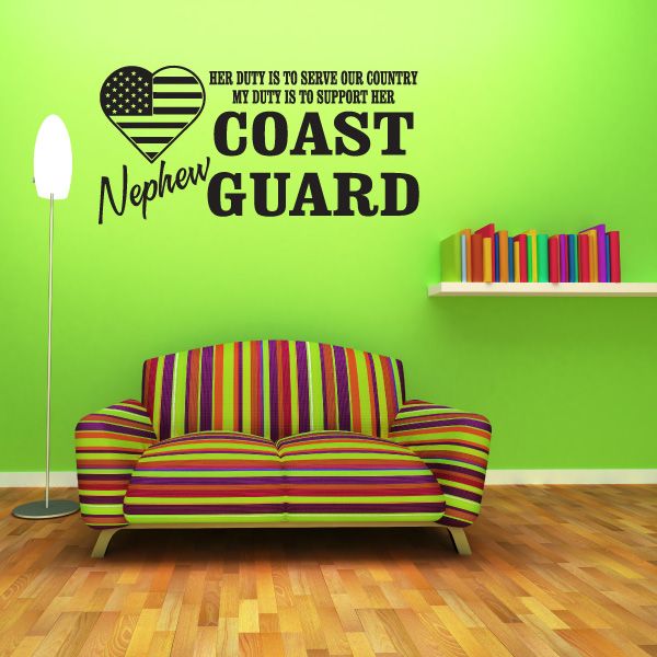 Image of Her Duty Nephew Coast Guard Decal