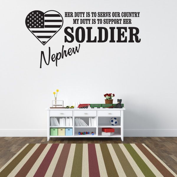 Image of Her Duty Niece Soldier Decal