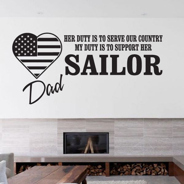 Image of Her Duty Sailor Dad Decal