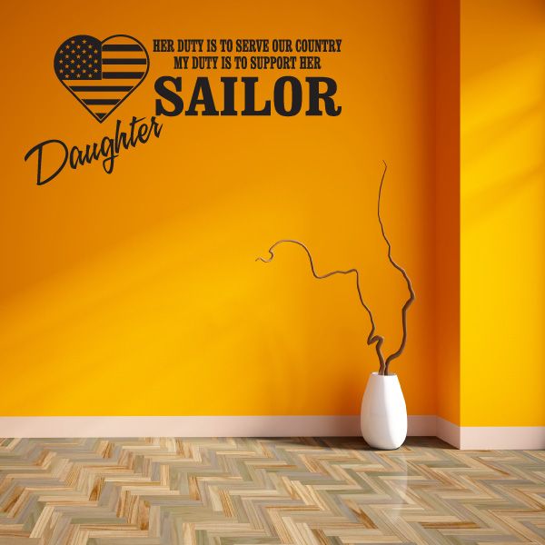 Image of Her Duty Sailor Daughter Decal