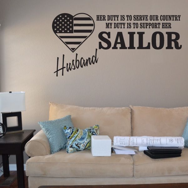 Image of Her Duty Sailor Husband Decal