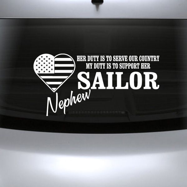 Image of Her Duty Sailor Nephew Decal