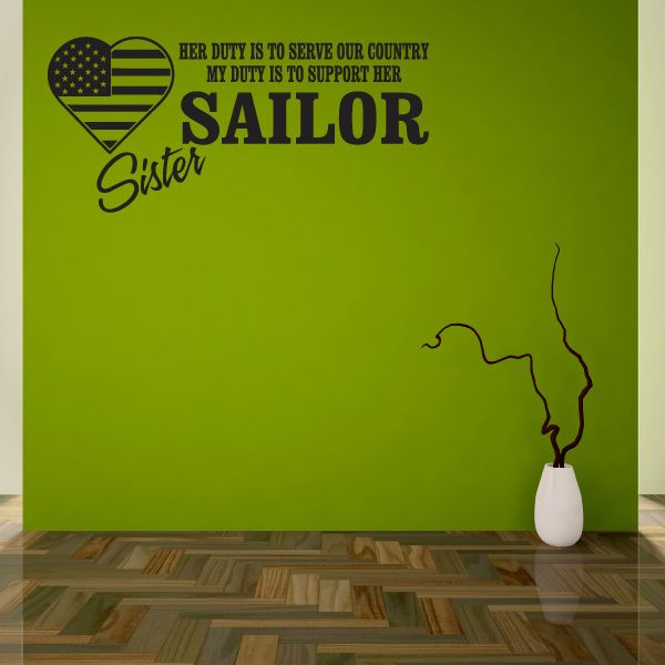 Image of Her Duty Sailor Sister Decal