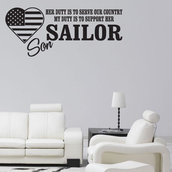 Image of Her Duty Sailor Son Decal