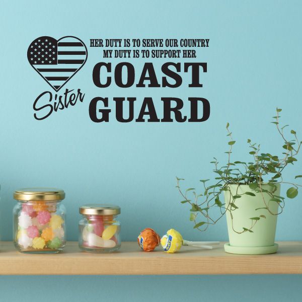 Image of Her Duty Sister Coast Guard Decal