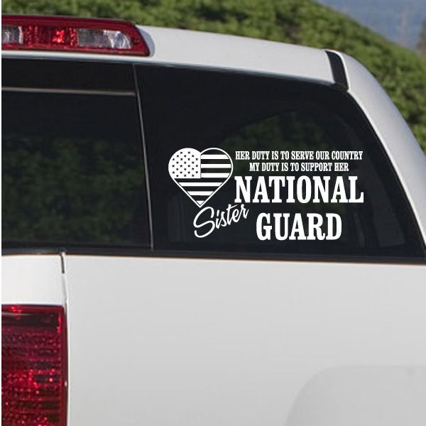 Image of Her Duty Sister National Guard Decal